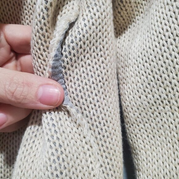 Democracy by Freedom Jeaneration Knit Cardigan Sweater Jacket Beige Gray… - Picture 9 of 12